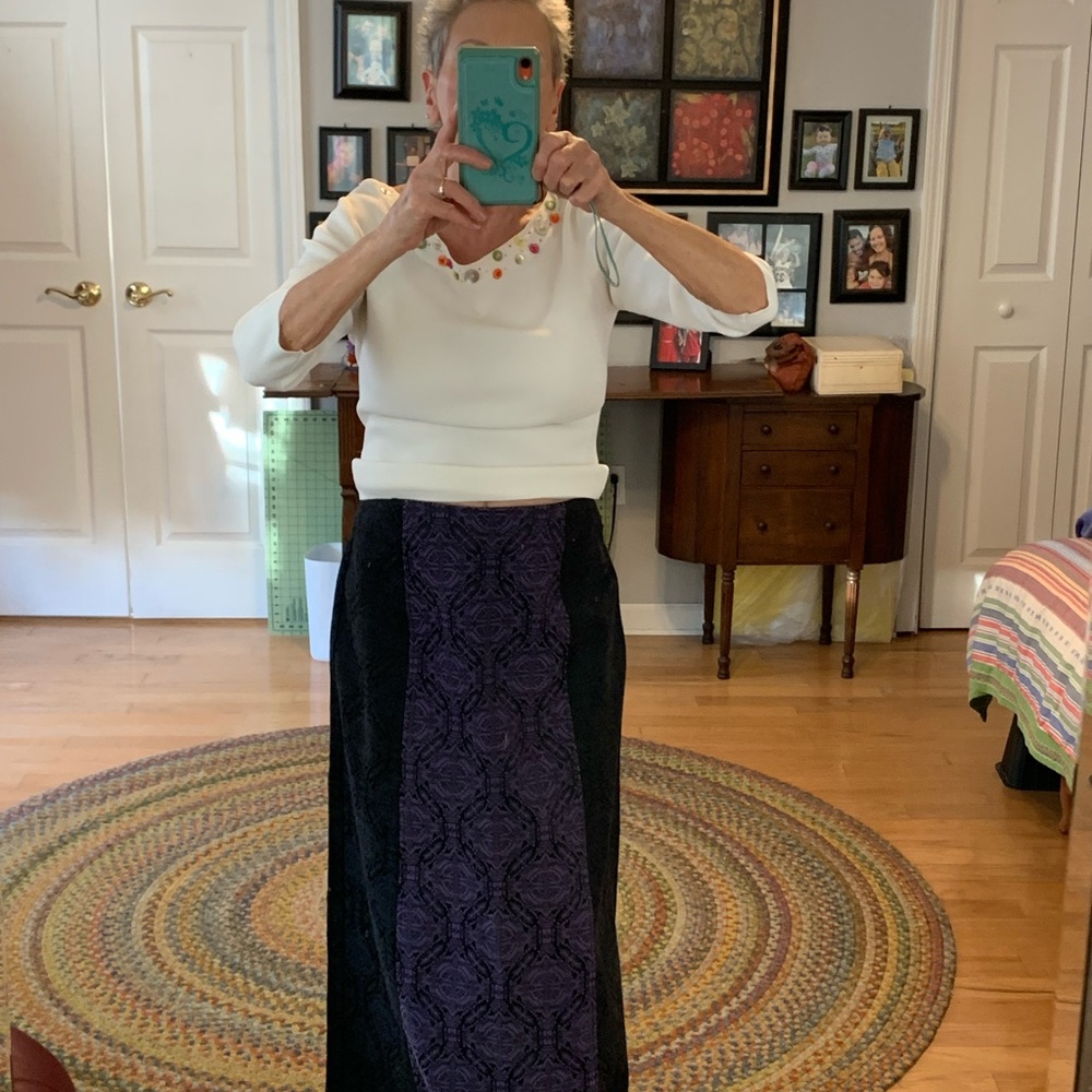 Morbid Threads Purple and Black Maxi Skirt. Size M